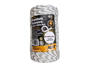 Premium Polywire - Braided 3mm 6 strand 200M roll