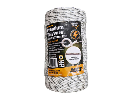Premium Polywire - Braided 3mm 6 strand 200M roll